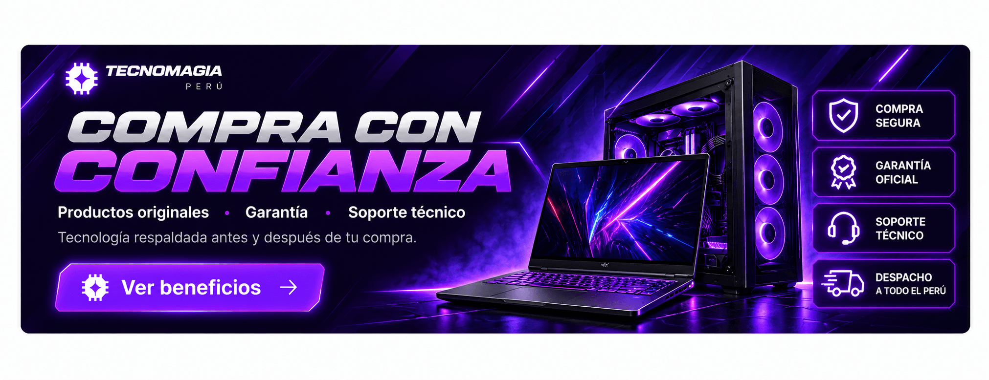 Compra con confianza — ver beneficios