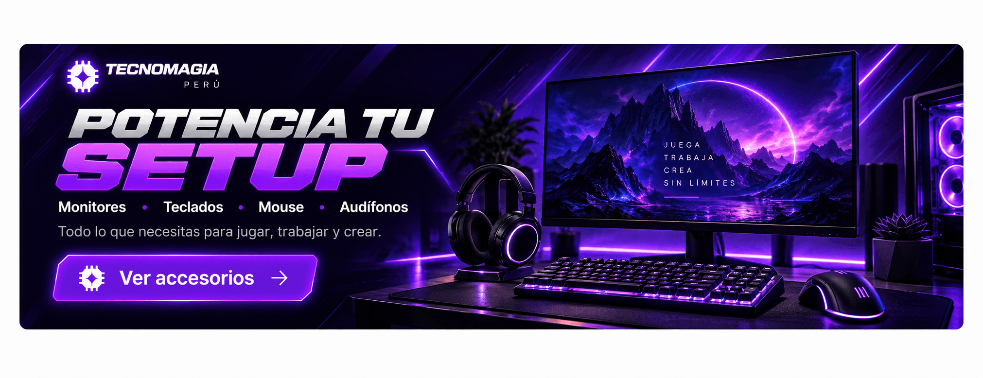 Potencia tu setup — ver accesorios